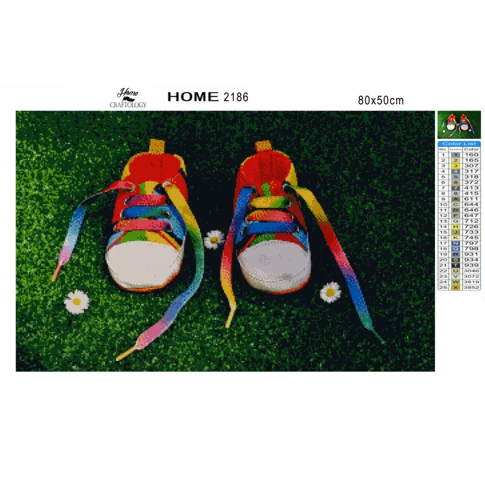 Rainbow Baby Shoes - Premium Diamond Painting Kit - Diamond Painting Kit