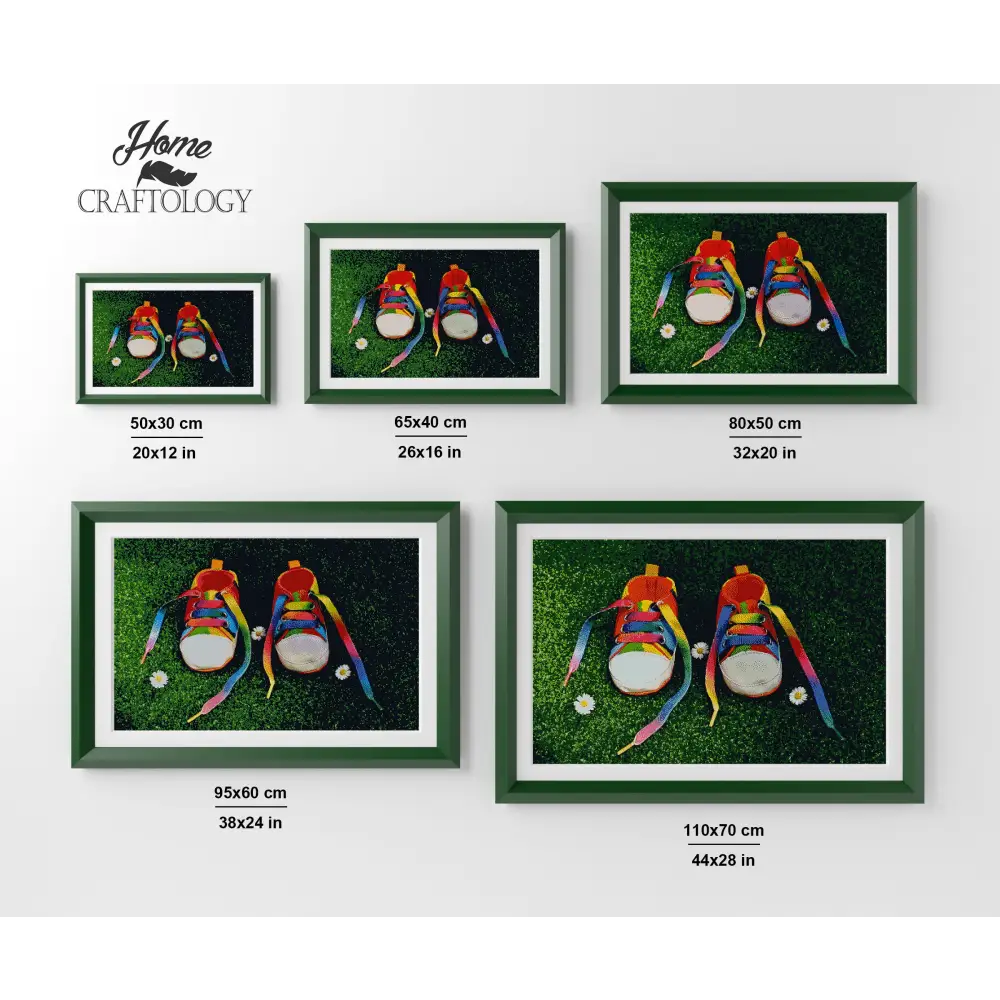 Rainbow Baby Shoes - Premium Diamond Painting Kit - Diamond Painting Kit