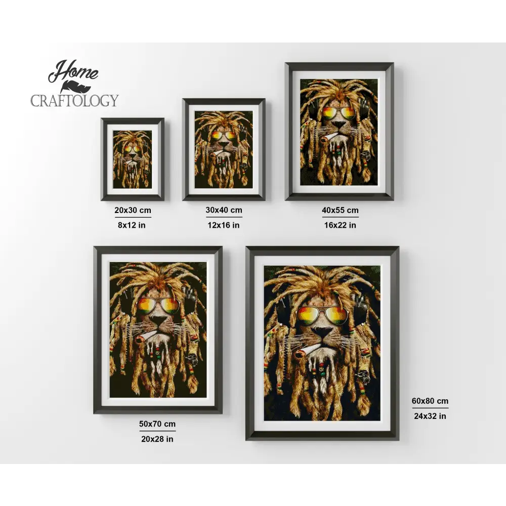 Rasta Lion - Premium Diamond Painting Kit - Diamond Painting Kit