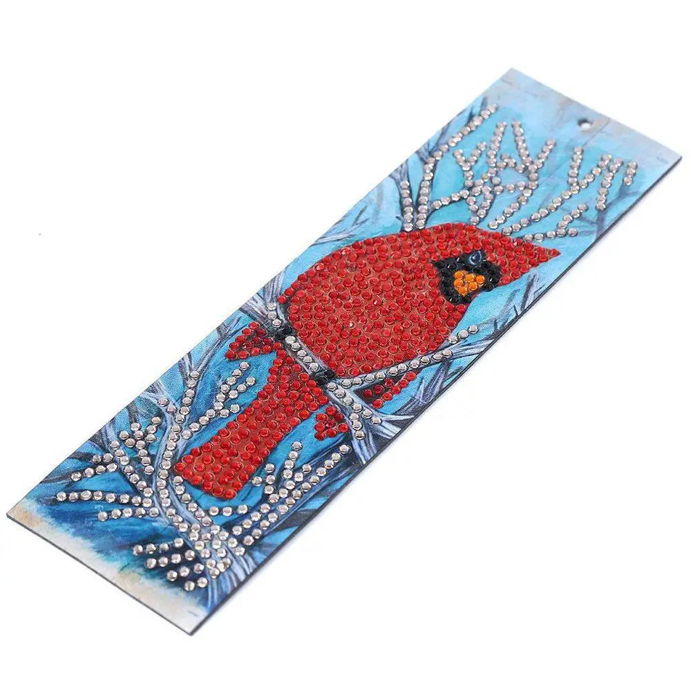 Red Bird - Diamond Painting Bookmark - Bookmark