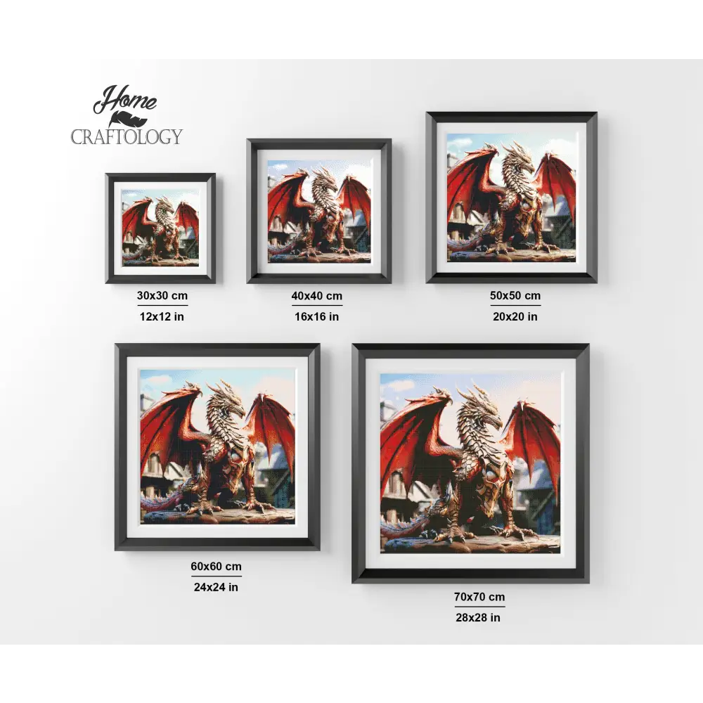 Red Dragon- Exclusive Premium Diamond Painting Kit - Diamond Painting Kit