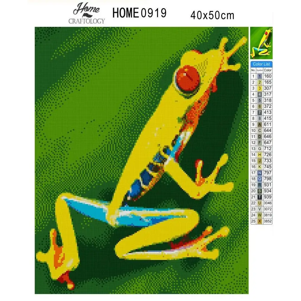 Red Eye Frog - Diamond Painting Kit - Home Craftology