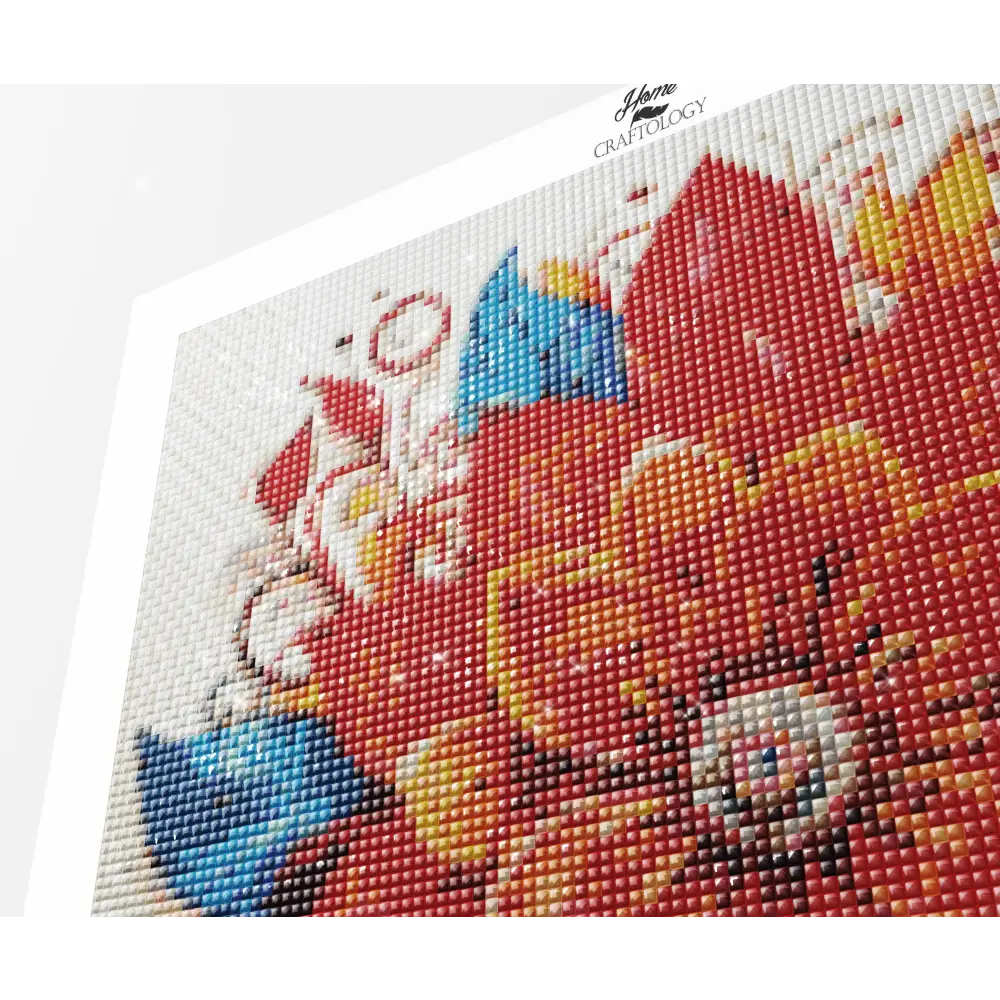 Red Flower Mandala - Exclusive Premium Diamond Painting Kit - Diamond Painting Kit