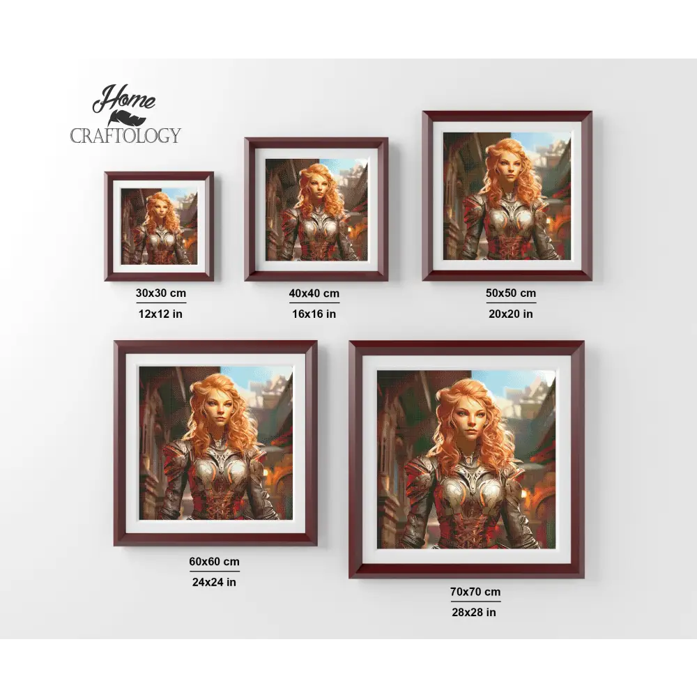 Red-Haired Warrior - Exclusive Premium Diamond Painting Kit - Diamond Painting Kit