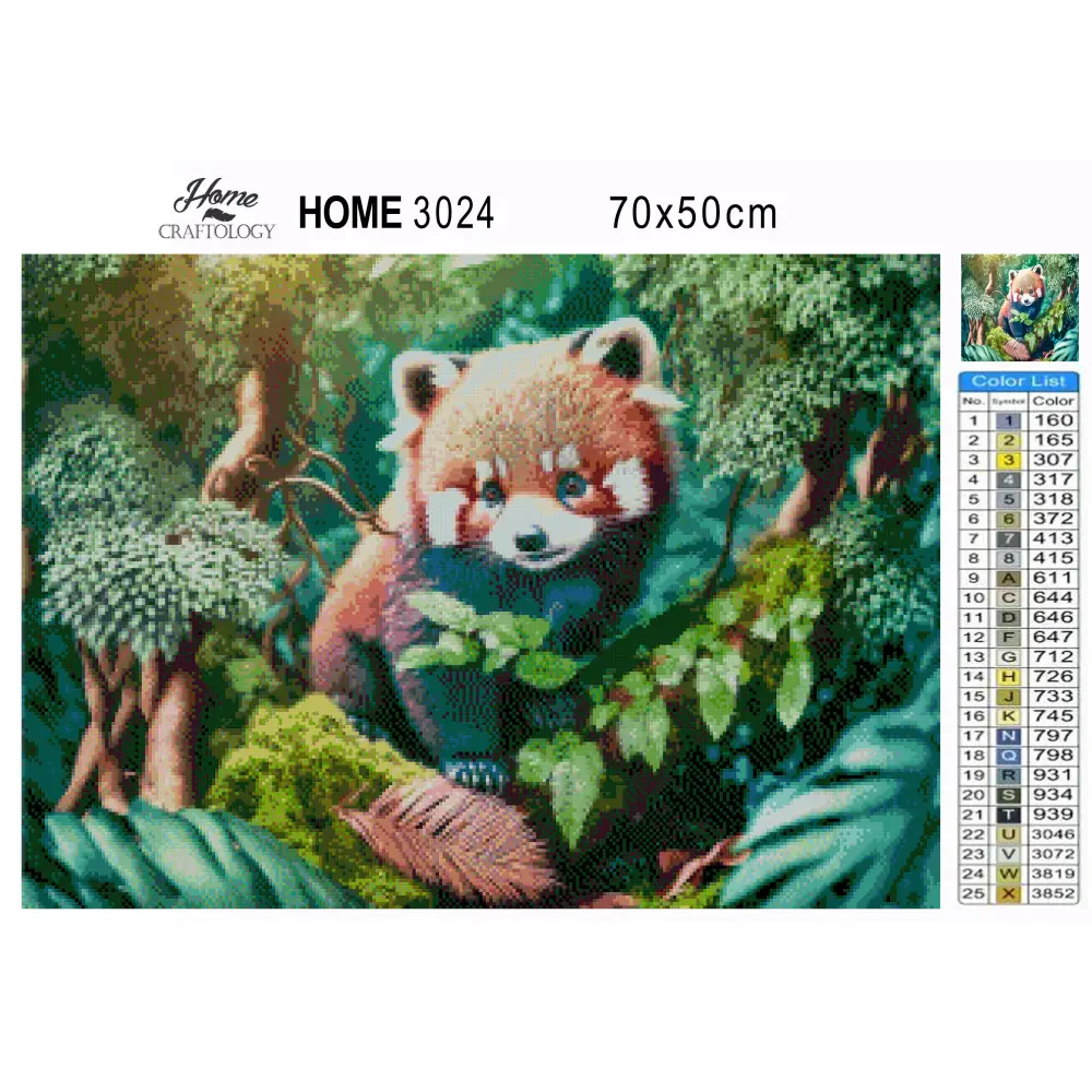 Red Panda - Premium Diamond Painting Kit - Diamond Painting Kit