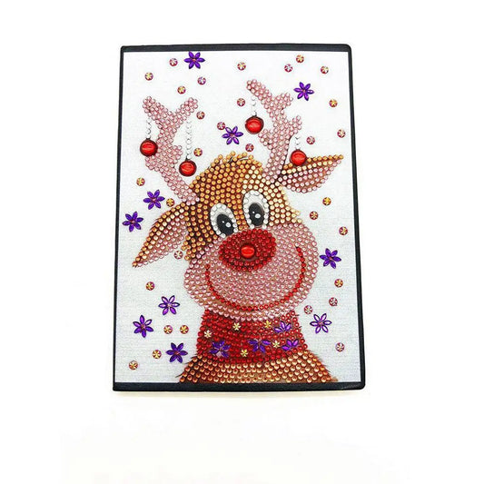 Reindeer - Diamond Painting A5 Notebook - Notebook