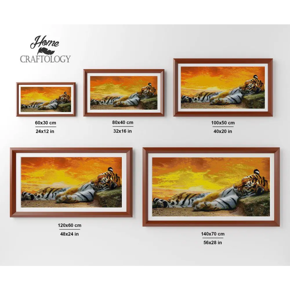 Resting Tiger - Premium Diamond Painting Kit - Diamond Painting Kit