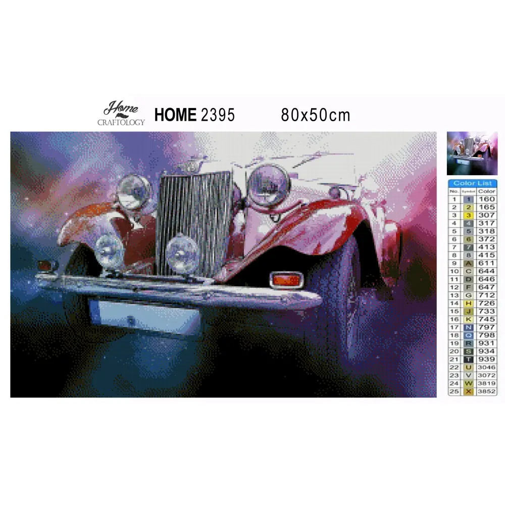 Retro Car - Premium Diamond Painting Kit - Diamond Painting Kit