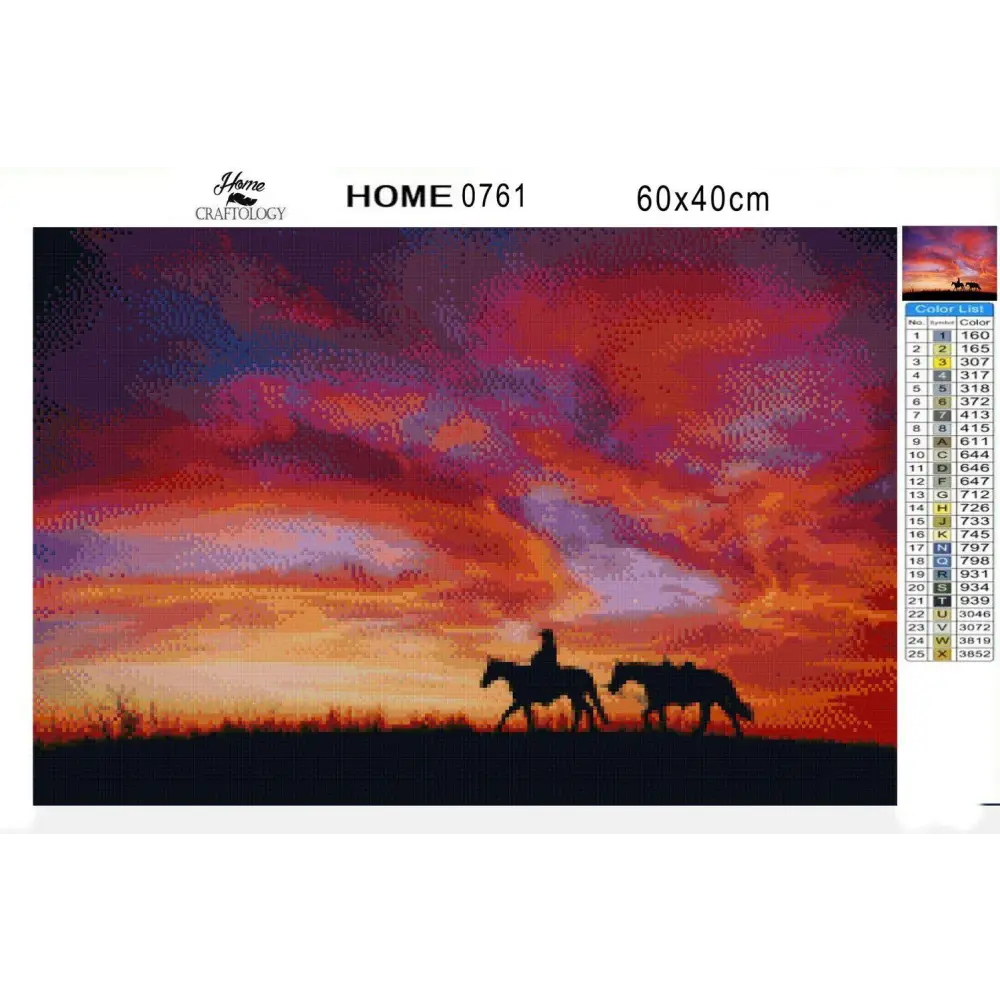 Riding into the Sunset - Diamond Painting Kit - Home Craftology