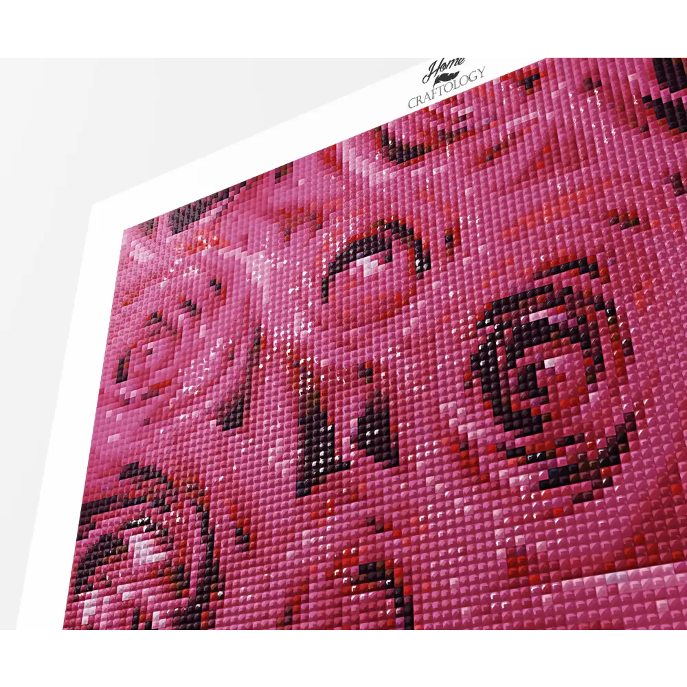 Rose Pink Flowers - Premium Diamond Painting Kit - Diamond Painting Kit