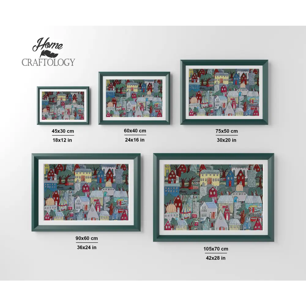 Row of Houses - Premium Diamond Painting Kit - Diamond Painting Kit