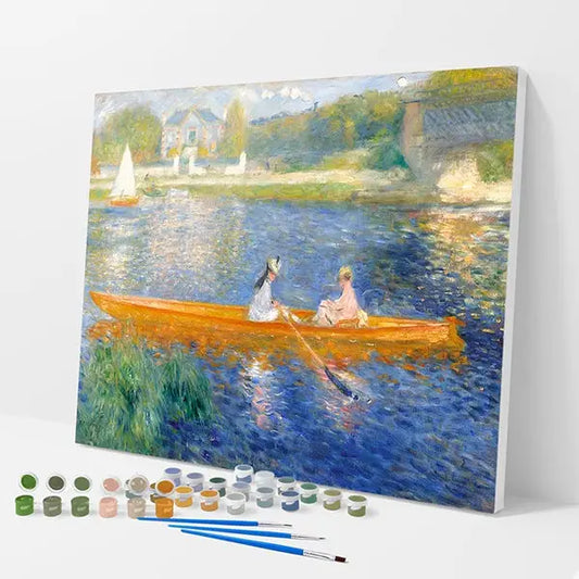 Rowing on the River Kit - Paint By Numbers - 30x40cm / 12x16’’ / No Frame - Paint By Numbers