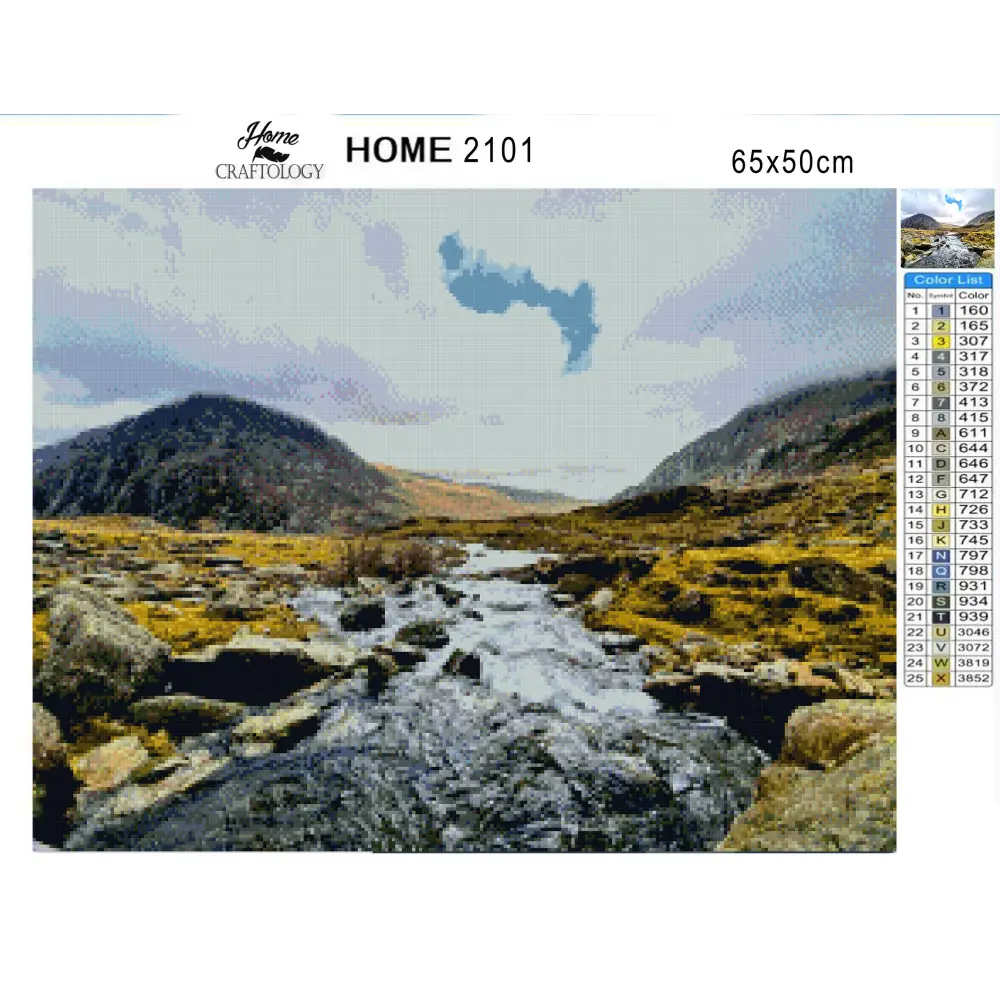 Rugged Wales Waterways - Premium Diamond Painting Kit - Diamond Painting Kit