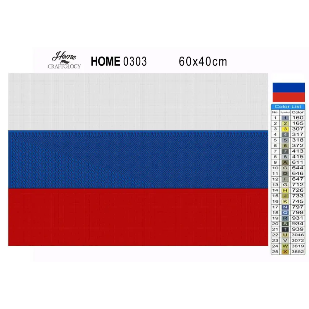 Russia Flag - Premium Diamond Painting Kit - Diamond Painting Kit