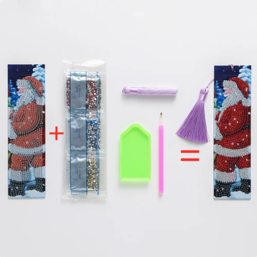Santa Claus - Diamond Painting Bookmark - Bookmark