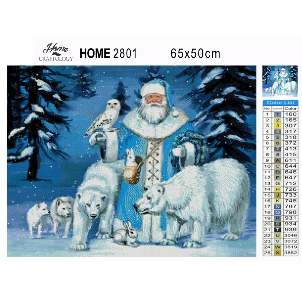Santa in the Snow - Premium Diamond Painting Kit - Diamond Painting Kit