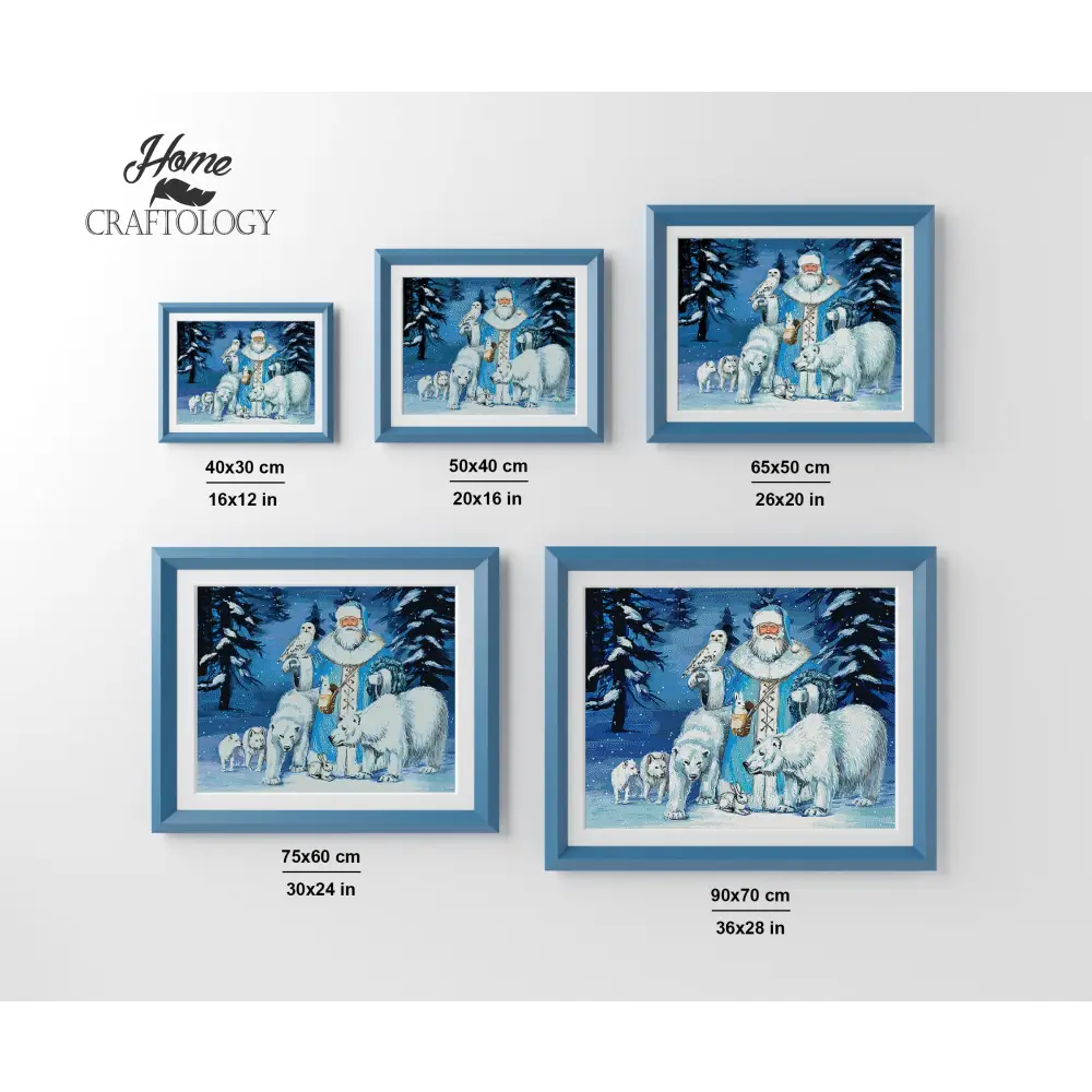 Santa in the Snow - Premium Diamond Painting Kit - Diamond Painting Kit