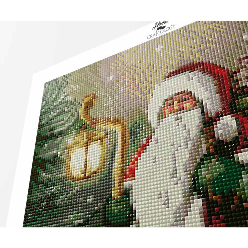 Santa Walking at Night - Premium Diamond Painting Kit - Diamond Painting Kit