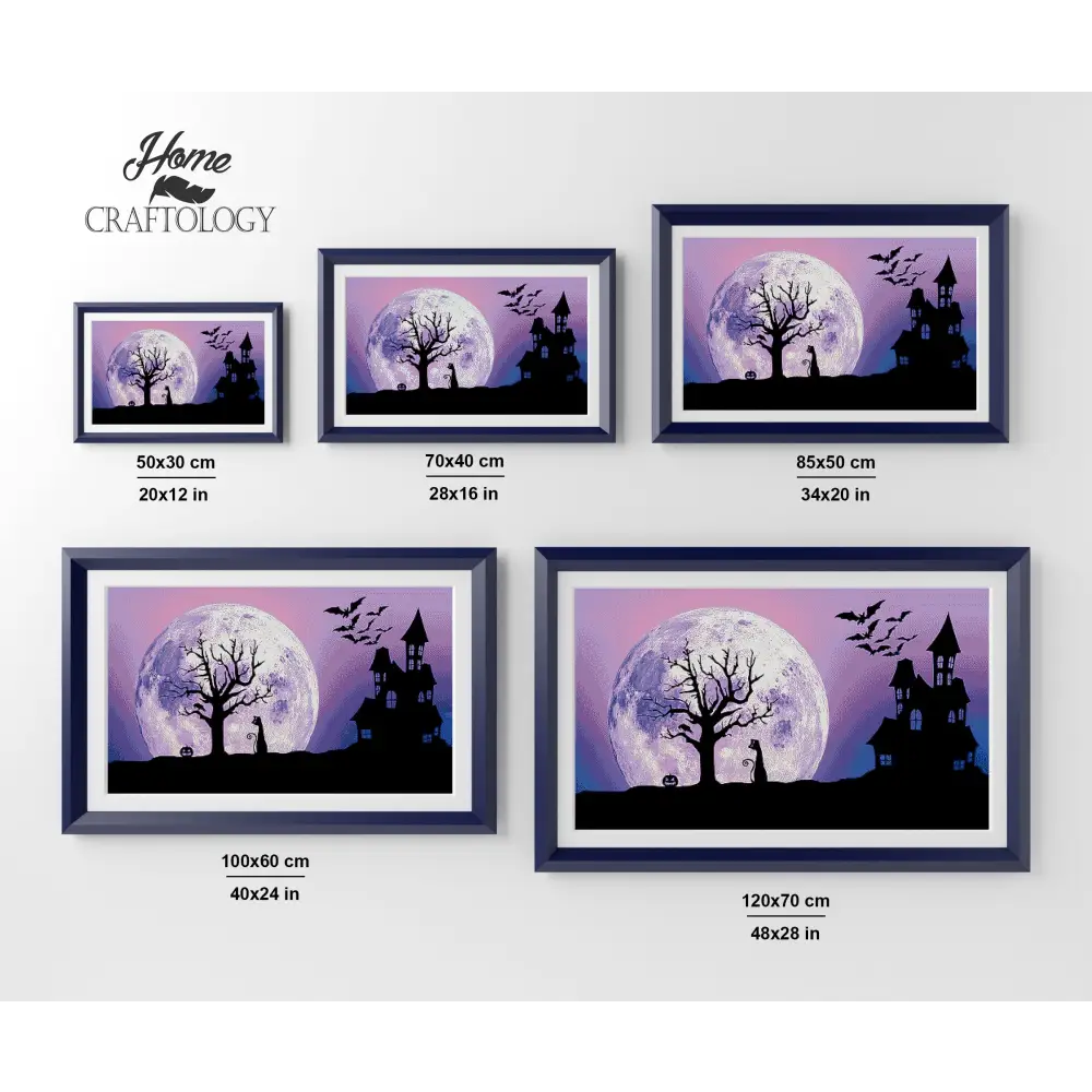 Scary Full Moon - Premium Diamond Painting Kit - Diamond Painting Kit