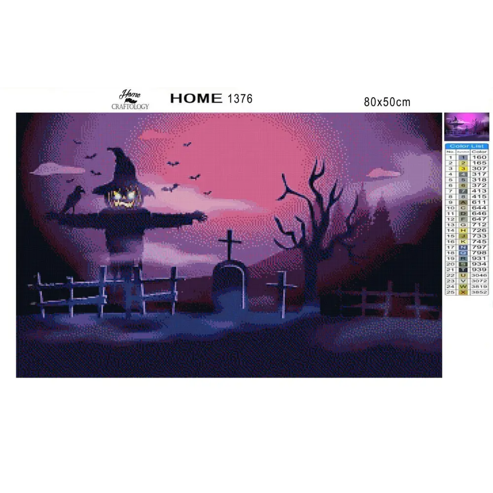 Scary Scarecrow - Premium Diamond Painting Kit - Diamond Painting Kit