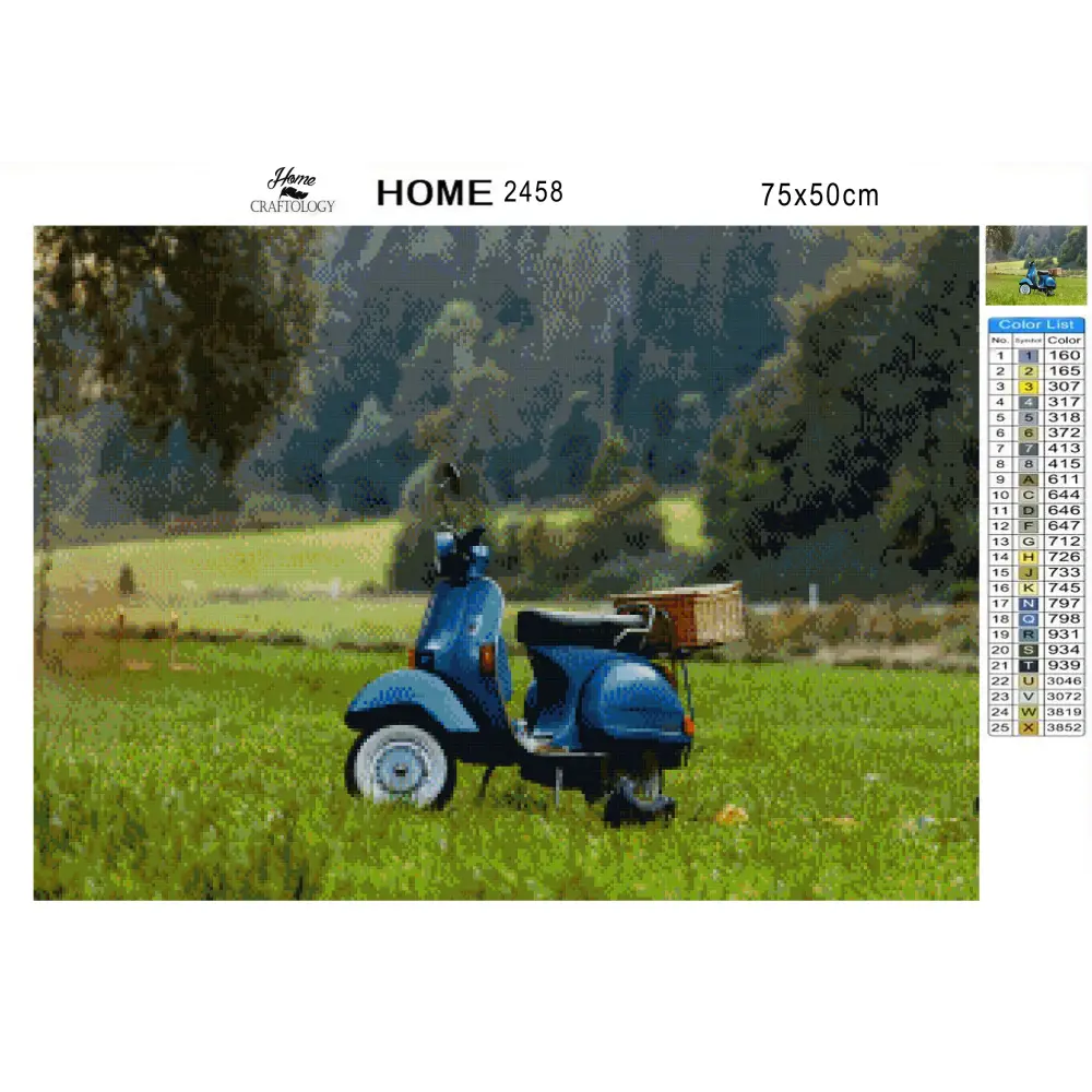 Scooter - Premium Diamond Painting Kit - Diamond Painting Kit