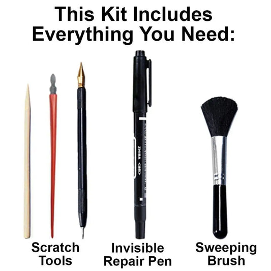 Scratch Painting 4-Piece Tool Kit and Invisible Repair Pen - Scratch Painting