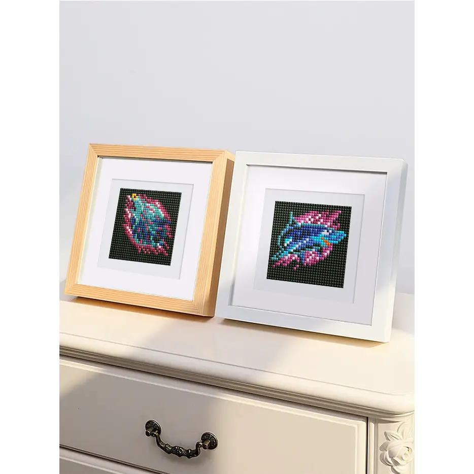 Set of 10 Nocturnal Animals - Mini Diamond Painting Kits - Mini Painting