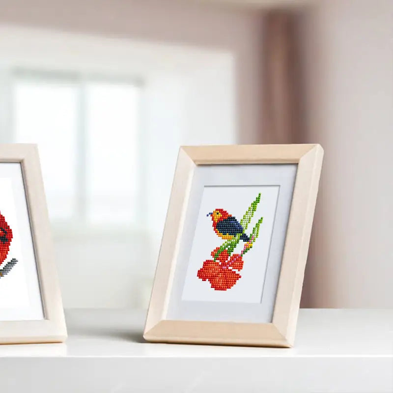 Set of 12 Birds - Mini Diamond Painting Kits - Mini Painting