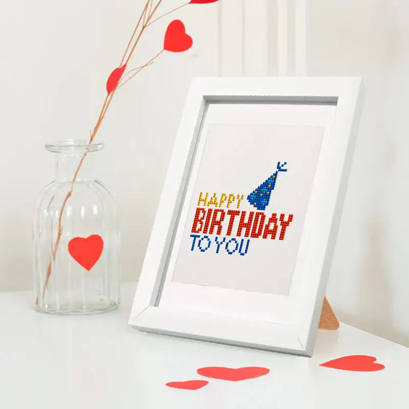 Set of 12 Birthday - Mini Diamond Painting Kits - Mini Painting