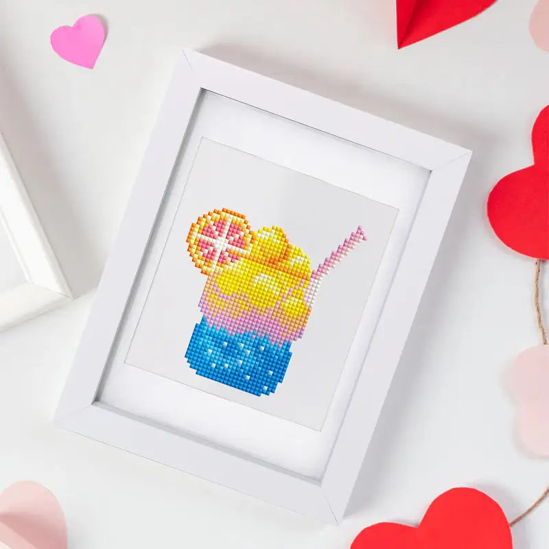 Set of 12 Cocktails - Mini Diamond Painting Kits - Mini Painting