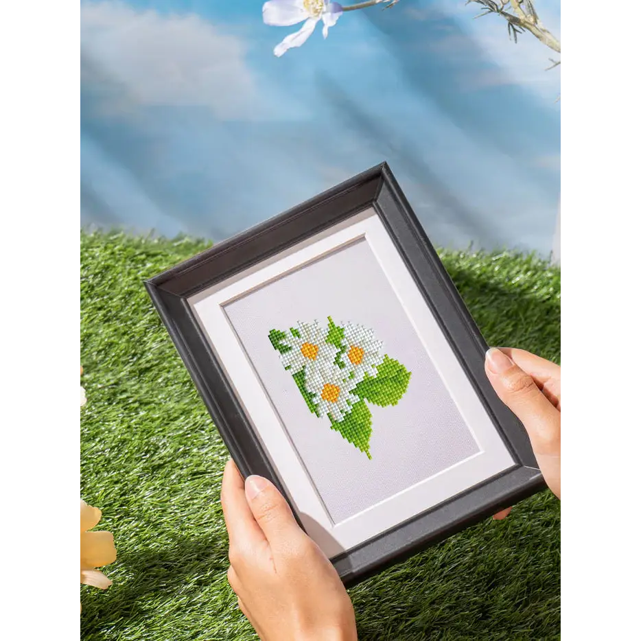 Set of 12 Flowers A - Mini Diamond Painting Kits - Mini Painting