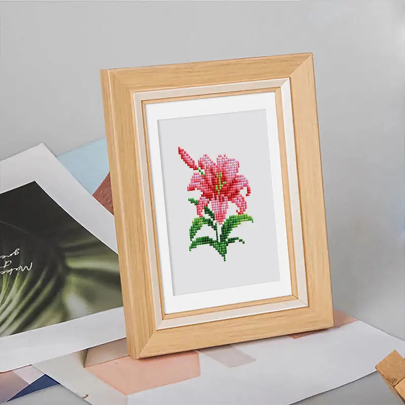 Set of 12 Flowers B - Mini Diamond Painting Kits - Mini Painting