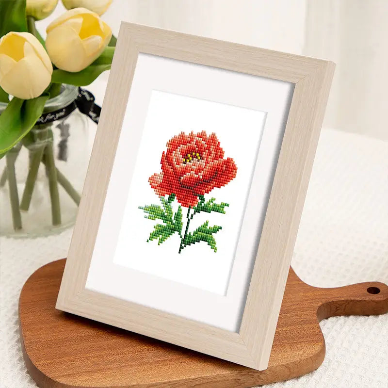 Set of 12 Flowers B - Mini Diamond Painting Kits - Mini Painting