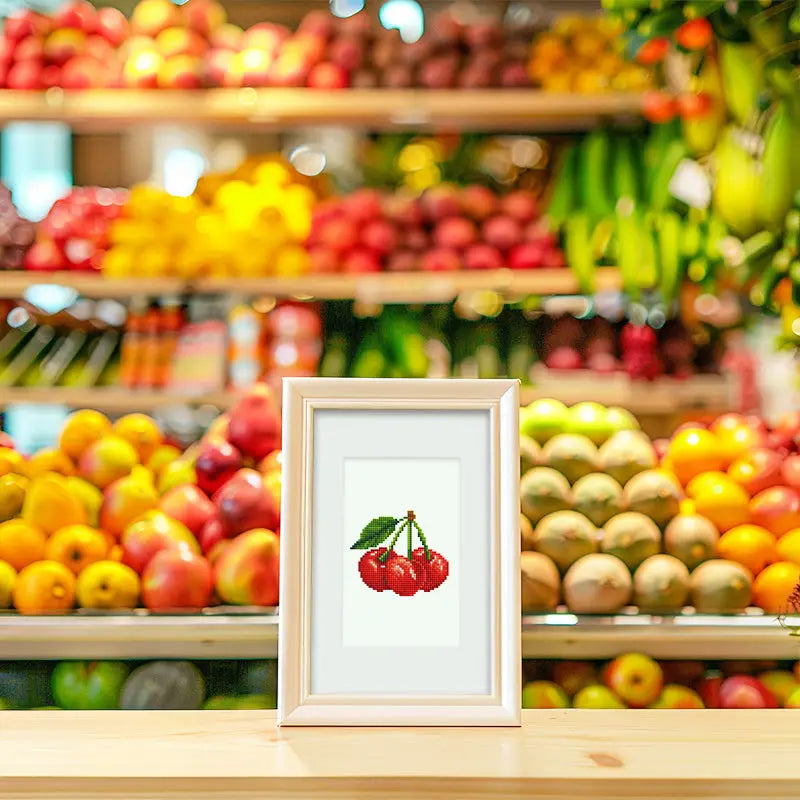 Set of 12 Fruits - Mini Diamond Painting Kits - Mini Painting