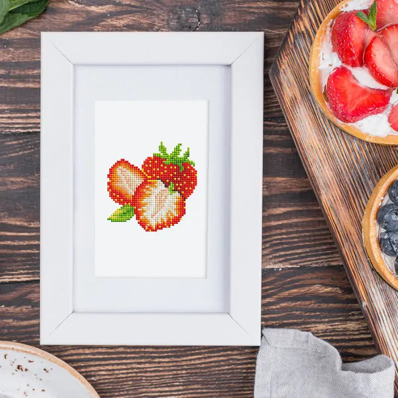Set of 12 Fruits - Mini Diamond Painting Kits - Mini Painting