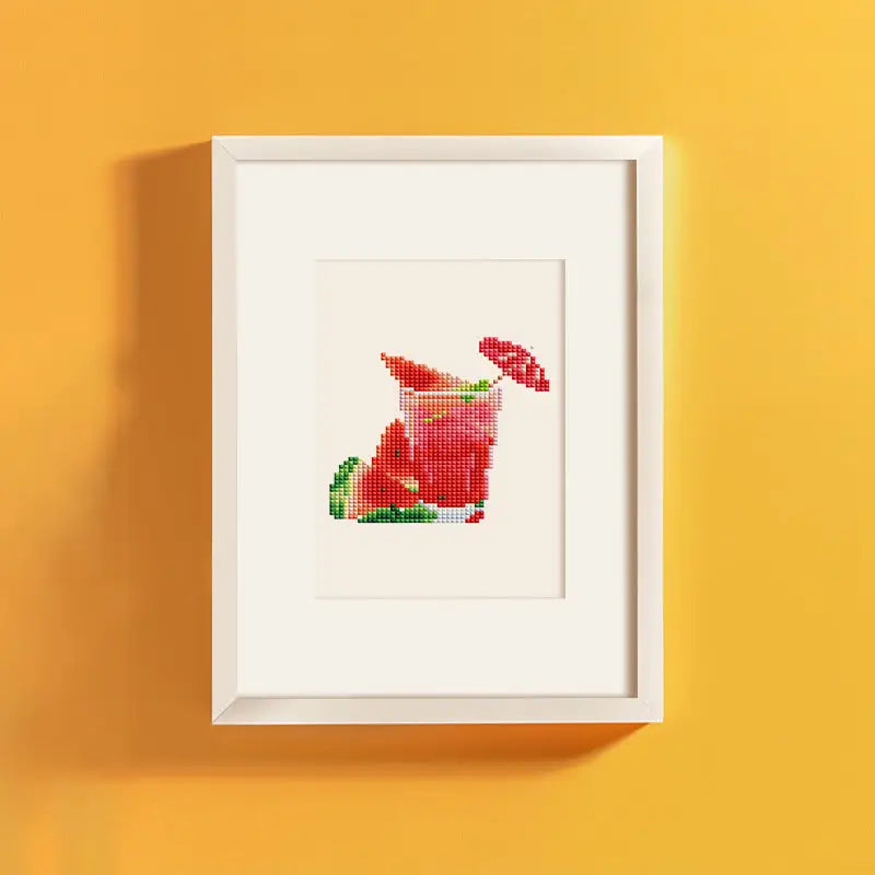 Set of 12 Juice and Shakes - Mini Diamond Painting Kits - Mini Painting
