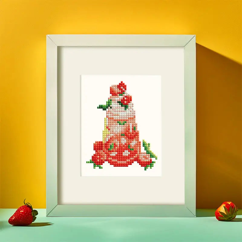 Set of 12 Juice and Shakes - Mini Diamond Painting Kits - Mini Painting