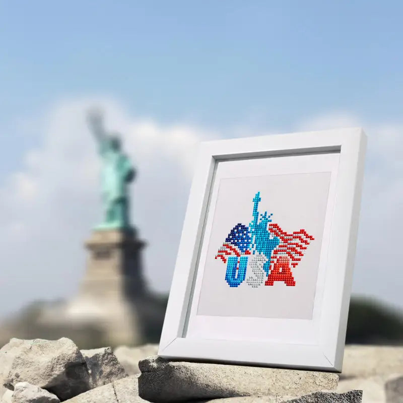 Set of 12 USA - Mini Diamond Painting Kits - Mini Painting