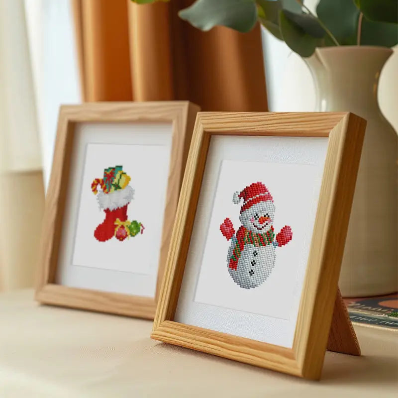 Set of 2 Christmas - Mini Diamond Painting Kits - Mini Painting