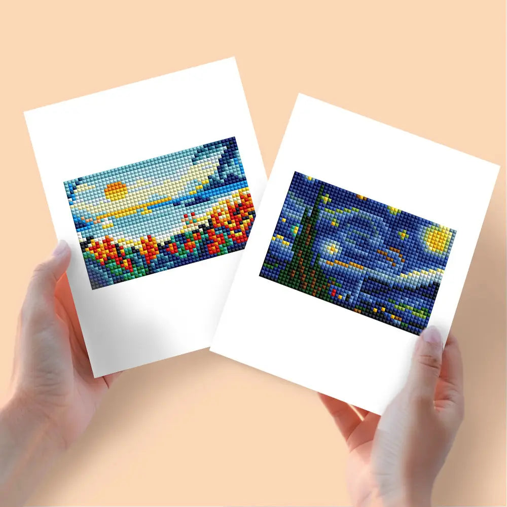 Set of 2 Classical Painting - Mini Diamond Painting Kits - Mini Painting