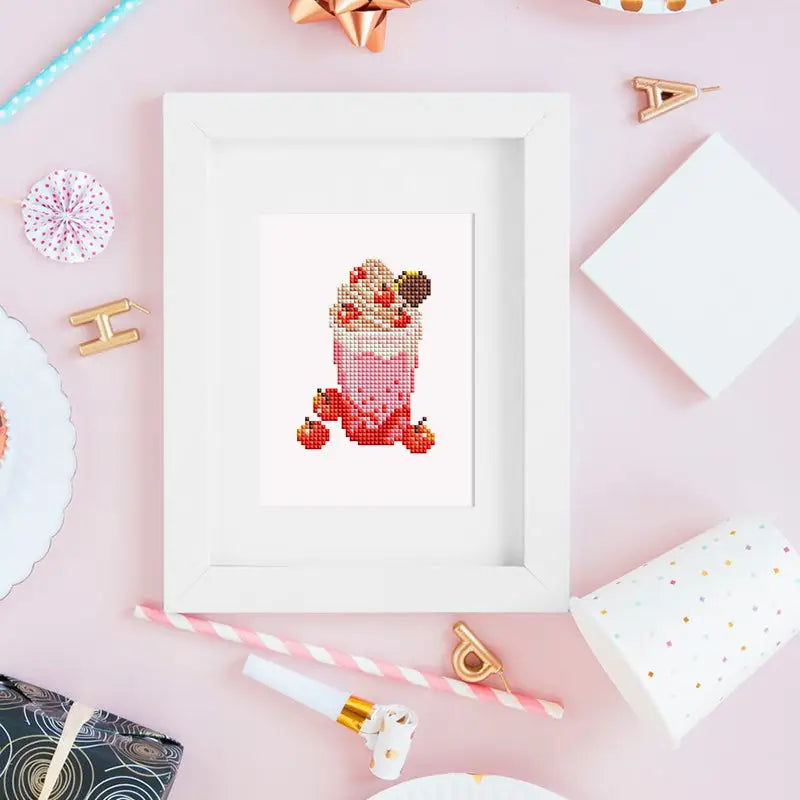 Set of 2 Drink and Balloons - Mini Diamond Painting Kits - Mini Painting