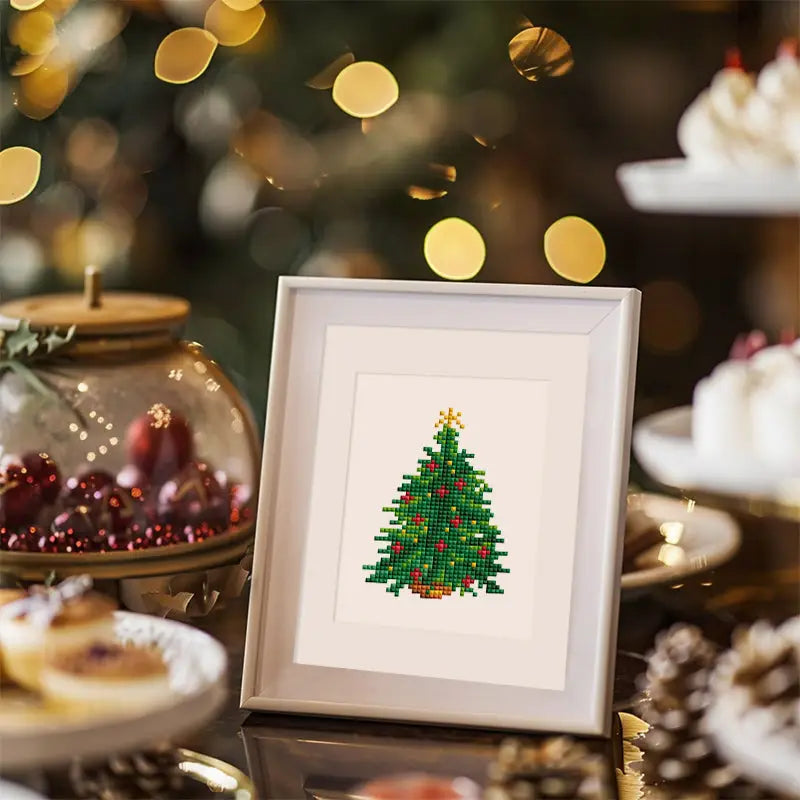 Set of 2 Plant and Tree - Mini Diamond Painting Kits - Mini Painting