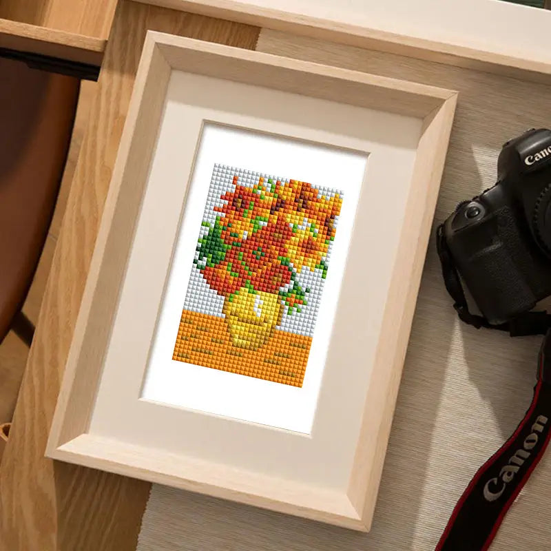 Set of 2 Sunset and Flower - Mini Diamond Painting Kits - Mini Painting