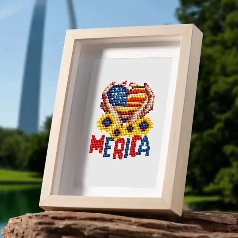 Set of 4 America - Mini Diamond Painting Kits - Mini Painting