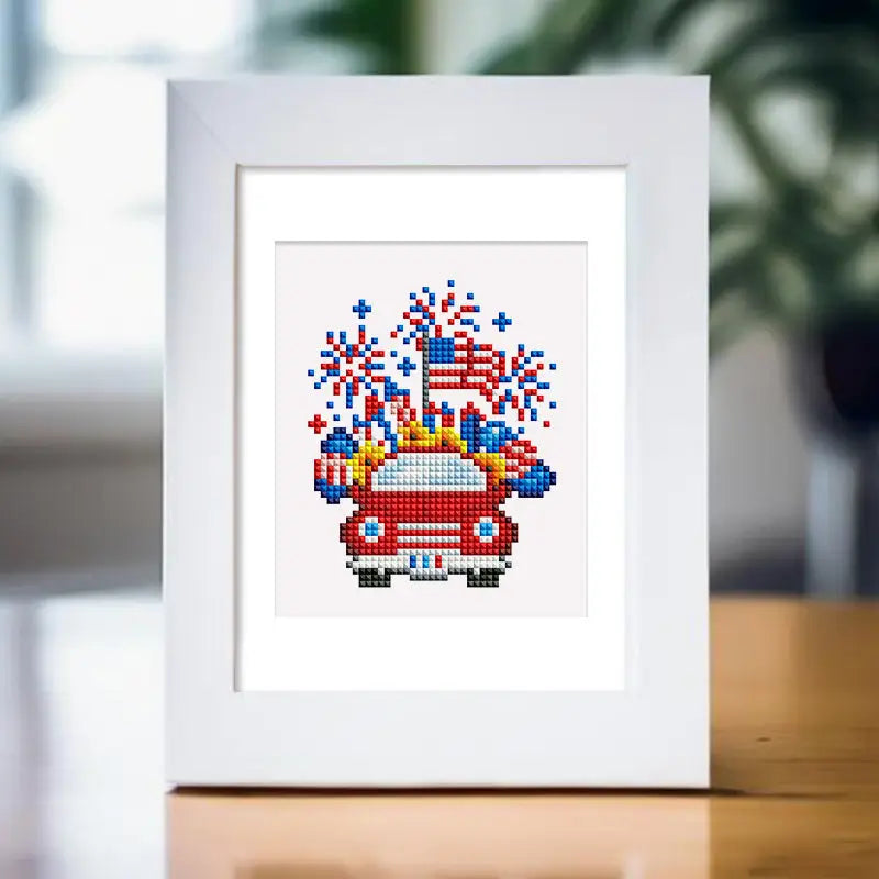 Set of 4 America - Mini Diamond Painting Kits - Mini Painting