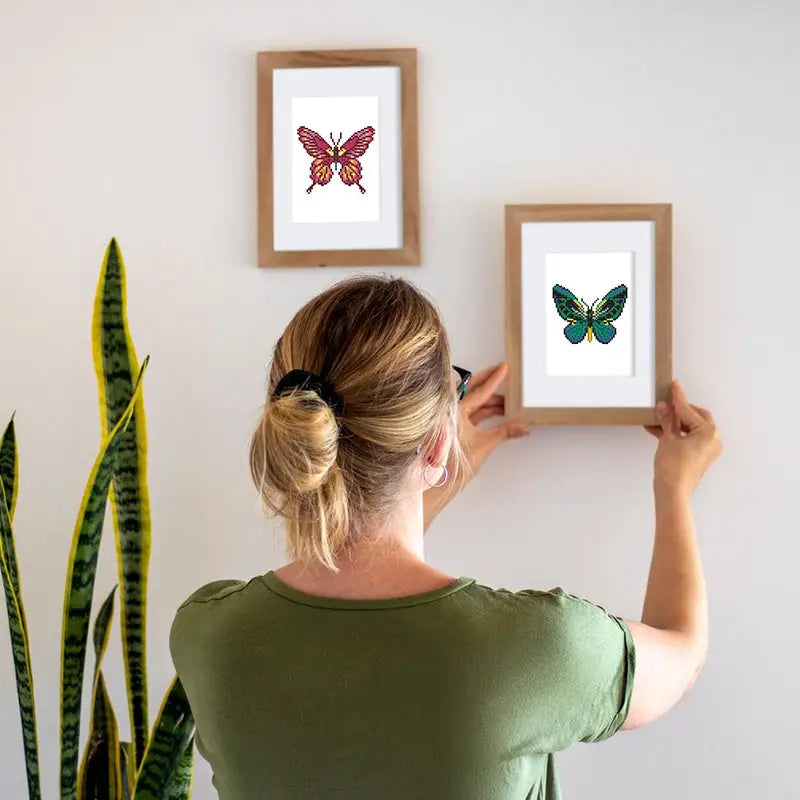 Set of 4 Butterflies - Mini Diamond Painting Kits - Mini Painting