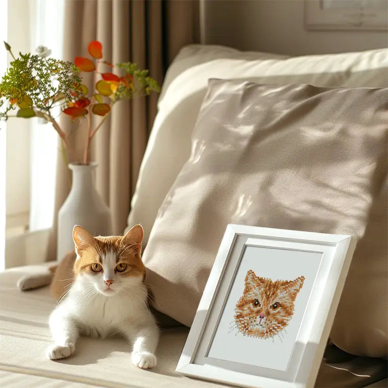 Set of 4 Cats - Mini Diamond Painting Kits - Mini Painting