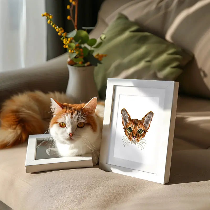 Set of 4 Cats - Mini Diamond Painting Kits - Mini Painting