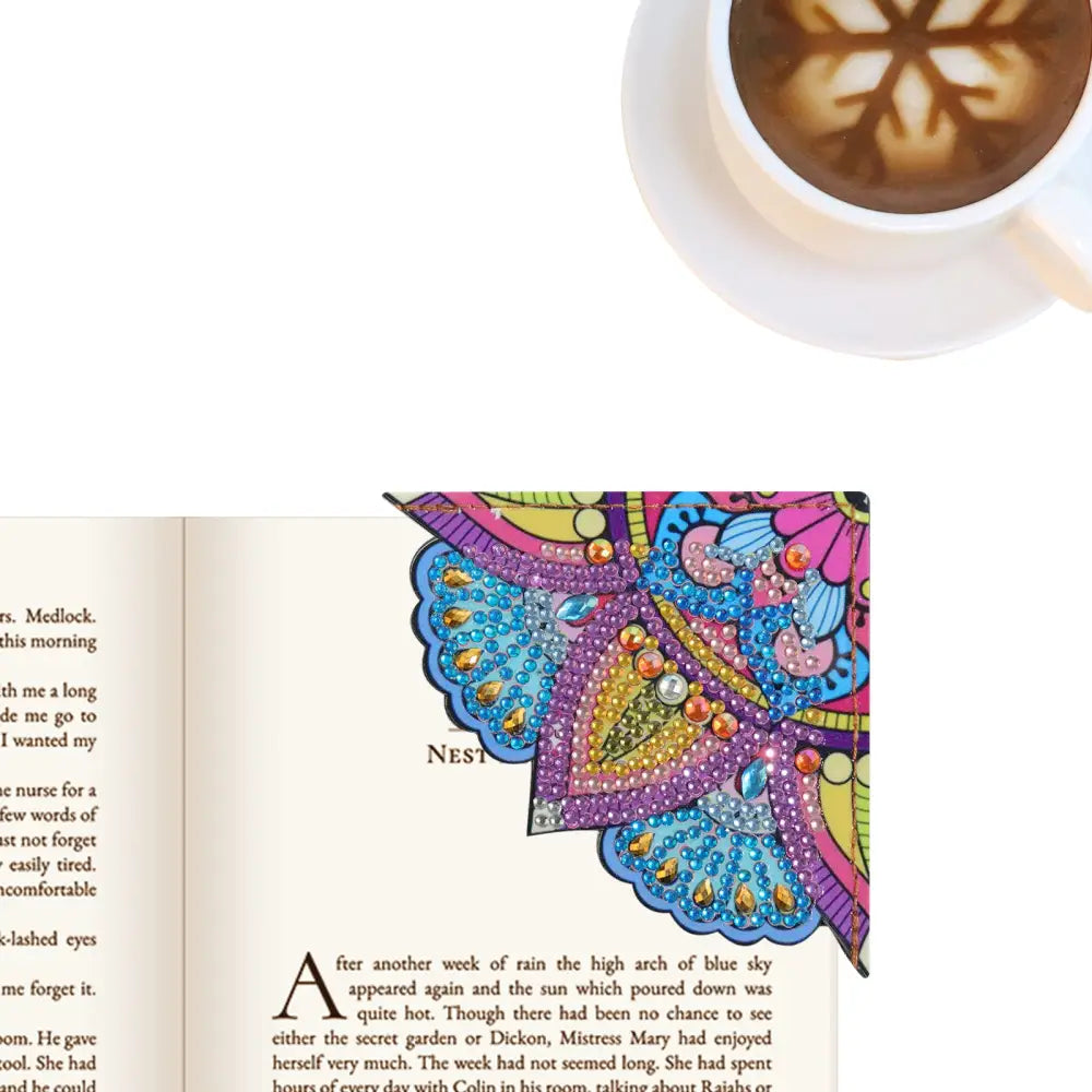 Set of 4 Flowers - Diamond Painting Corner Bookmark - Bookmark