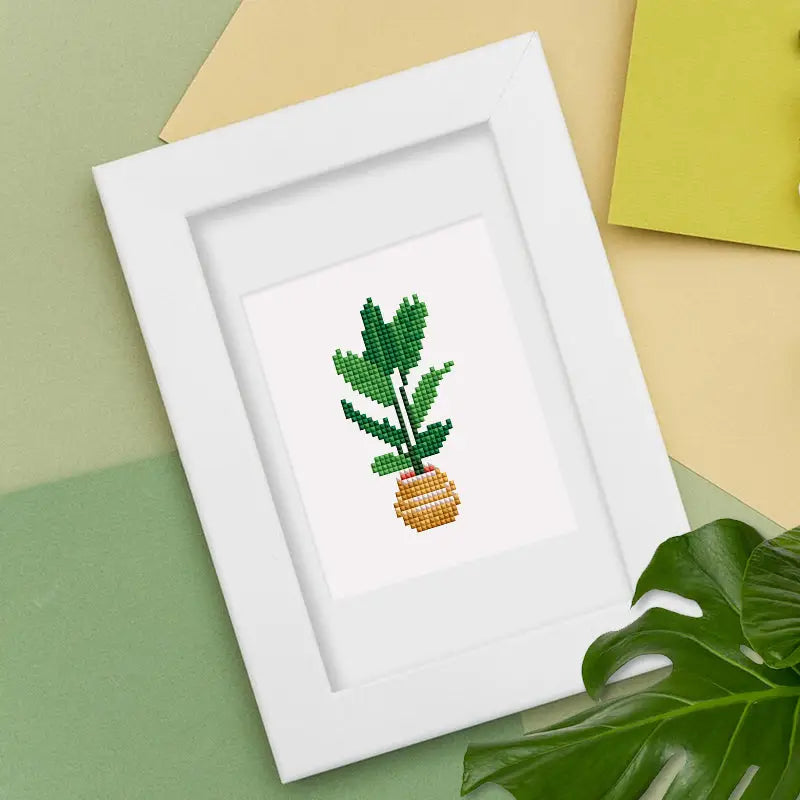 Set of 4 Plants - Mini Diamond Painting Kits - Mini Painting